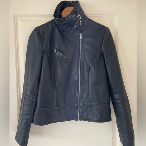 Soft, beautiful lambskin leather Belvedere Jacket from All Saints US size 10 - Picture 2 of 16